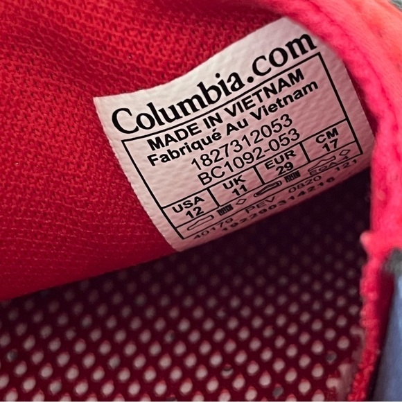 Columbia Childrens Moccaswim Techlite Water Shoes Kids Sz 12 Gray Red Slip On - Picture 5 of 5